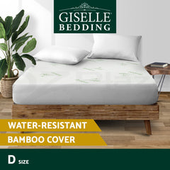 Giselle Bedding Mattress Protector Bamboo Double