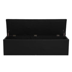 Artiss Storage Ottoman Blanket Box 140cm Leather Black