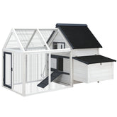 i.Pet Chicken Coop Rabbit Hutch 166cm x 120cm x 112cm Large Chicken Coop House Run Cage Wooden