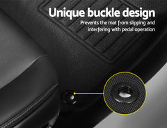 Weisshorn Car Rubber Floor Mats Compatible for Toyota Hilux Dual Cab 2015-2022