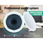 Giantz 2 x 6" Ceiling Speakers Home Outdoor Free Delivery