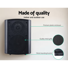 2-Way In-Wall Speakers Home Speaker Outdoor Indoor Audio TV Stereo 150W