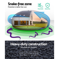 Gardeon Snake Repeller 20X Multi Pulse Solar LED Plus Ultrasonic Pest Rodent