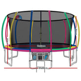 Everfit 16FT Trampoline for Kids w/ Ladder Enclosure Safety Net Rebounder Colors