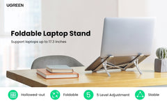 UGREEN 40289 Foldable Laptop Stand (Silver) Free Delivery