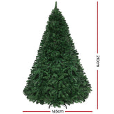 Jingle Jollys Christmas Tree 2.1m Xmas Tree Decor 2800 LED Lights 8 Modes