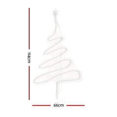 Jingle Jollys Christmas Lights Motif LED Light Outdoor Decorations 114cm Tree