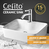 Cefito Bathroom Basin Ceramic Vanity Sink Hand Wash Bowl 48x38cm