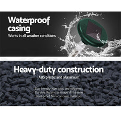 Gardeon Snake Repeller 20X Multi Pulse Solar LED Plus Ultrasonic Pest Rodent