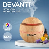 Devanti Aroma Diffuser Aromatherapy Light Wood 130ml