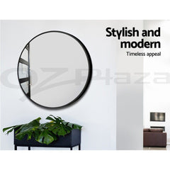 Embellir 80cm Wall Mirror Bathroom Round Makeup Mirror