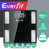 Everfit Bathroom Scales Digital Body Fat Scale 180KG Electronic Monitor BMI CAL