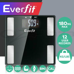 Everfit Bathroom Scales Digital Body Fat Scale 180KG Electronic Monitor BMI CAL