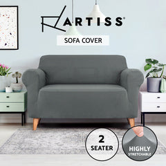 Artiss Sofa Cover Couch Covers 2 Seater Stretch Grey