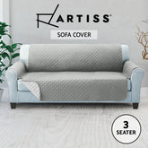 Artiss Sofa Cover Couch Covers 3 Seater Quilted Grey