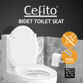 Cefito Non Electric Bidet Toilet Seat Cover Auto Water Spray Wash Knob Control