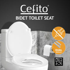 Cefito Non Electric Bidet Toilet Seat Cover Auto Water Spray Wash Knob Control