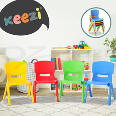 Keezi Kids Chairs Set Plastic Set of 4 Activity Study Chair 50KG