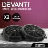 Devanti 11cm Range Hood Carbon Charcoal Filters Replacement X2