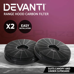 Devanti 16cm Range Hood Carbon Charcoal Filters Replacement X2