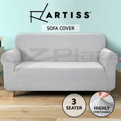 Artiss Sofa Cover Couch Covers 3 Seater High Stretch Grey