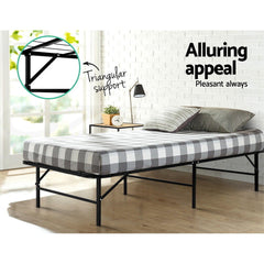 Artiss Folding Bed Frame Metal Base - Single