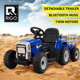 Rigo Kids Electric Ride On Car Tractor Toy Cars 12V Blue