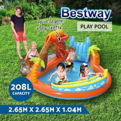 Bestway Kids Pool 265x265x104cm Inflatable Above Ground Swimming Play Pools 208L