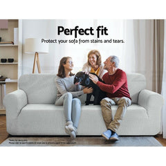Artiss Sofa Cover Couch Covers 3 Seater High Stretch Grey