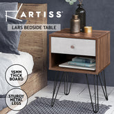 Artiss Bedside Table 1 Drawers with Shelf - LARS