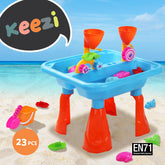 Keezi Kids Sandpit Pretend Play Sets Beach Toys Outdoor Sand Water Table Set