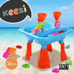 Keezi Kids Sandpit Pretend Play Sets Beach Toys Outdoor Sand Water Table Set