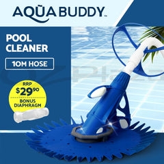 Aqua Buddy Pool Cleaner Automatic Vacuum Floor Climb Swimming Wall Pool 10M Hose