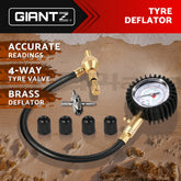 Giantz 4X4 4WD Gauge Valve Rapid Tyre/Tire Deflator