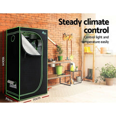 Green Fingers Grow Tent 70x70x160CM 1680D Hydroponics Kit Indoor Plant Room System