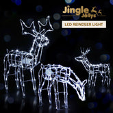 3 PCS Christmas Lights Reindeers 250 LED Decorations Jingle Jollys