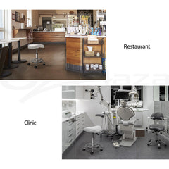 Artiss Salon Stool Saddle Swivel Chair White