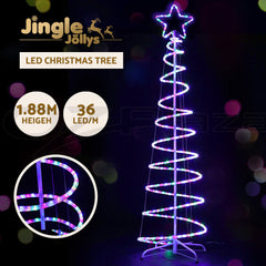 1.88M Christmas Lights Tree 288 LED Decorations Jingle Jollys