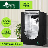 Green Fingers Grow Tent 60x60x90CM Hydroponics Kit Indoor Plant Room System