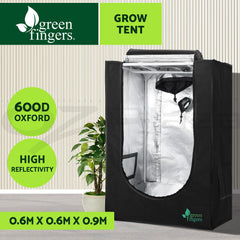 Green Fingers Grow Tent 60x60x90CM Hydroponics Kit Indoor Plant Room System