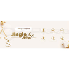 0.5M Christmas Lights 128 LED Spin Motif Light Decorations Jingle Jollys