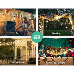 32m LED Festoon String Lights Christmas Decorations Wedding Party Outdoor Garden