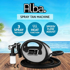 Alba. Spray Tanning Machine Spray Gun Sunless Tan Kit 700W HVLP System Black