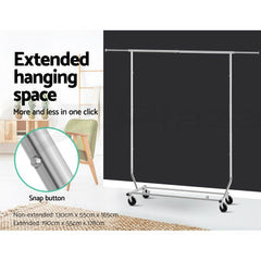 Artiss Clothes Rack Airer Rail Coat Stand Adjustable Hanger
