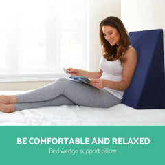 Giselle Bedding Wedge Pillow Blue Free Delivery