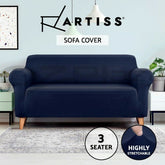 Artiss Sofa Cover Couch Covers 3 Seater Stretch Navy