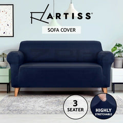 Artiss Sofa Cover Couch Covers 3 Seater Stretch Navy