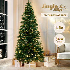 Jingle Jollys 1.8m Christmas Tree Optic Fibre LED Xmas tree Warm White