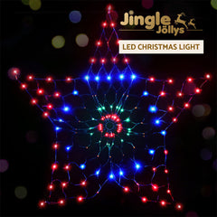 1.3M Christmas Lights 130 LED Snow Motif Light Decorations Jingle Jollys