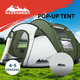 Weisshorn Instant Up Camping Tent 4-5 Person Pop up Tents Family Hiking Beach Dome